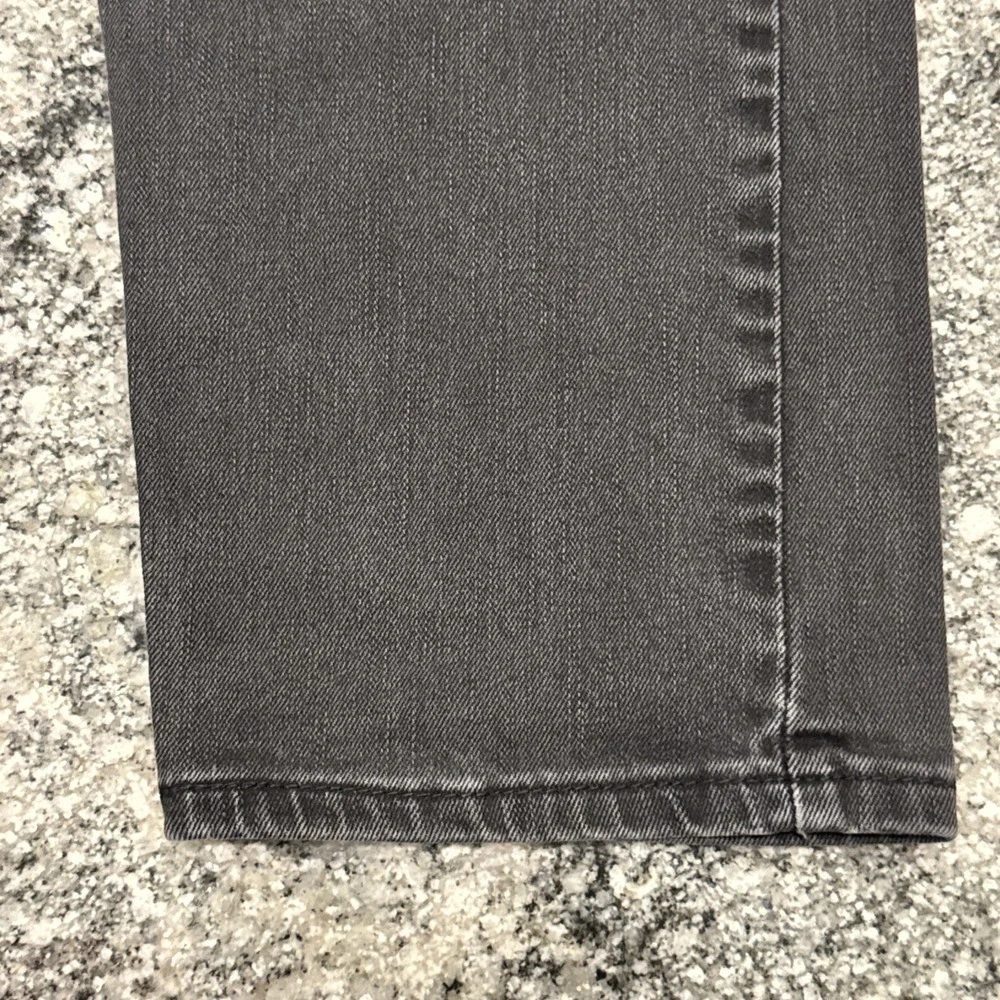 Levi's 502 Tapered Jeans‎ Mens 34x32 Black Charcoal Denim Regular Fit #526